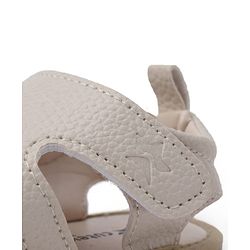 Cute Walk by Babyhug Solid Booties With Textured Design - White