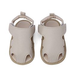 Cute Walk by Babyhug Solid Booties With Textured Design - White