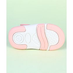 Cute Walk by Babyhug Velcro Closure Sandals With Floral Embroidery - Pink