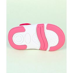 Cute Walk by Babyhug Velcro Closure Sandals With Floral Embroidery - Pink