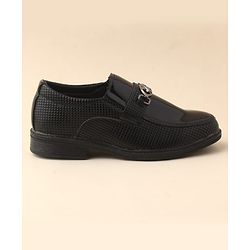 Cute Walk by Babyhug Slip On Solid Oxford Shoes - Black