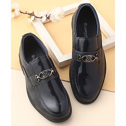 Cute Walk by Babyhug Slip On Solid Oxford Shoes - Black