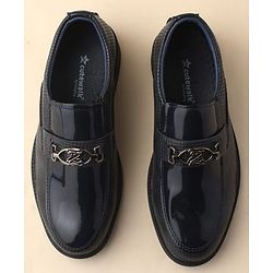 Cute Walk by Babyhug Slip On Solid Oxford Shoes - Black