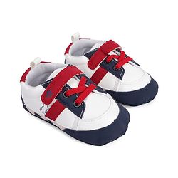 Cute Walk by Babyhug Booties With Velcro Closure & Lace Detailing  & Brand Text Print -Maroon