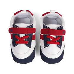 Cute Walk by Babyhug Booties With Velcro Closure & Lace Detailing  & Brand Text Print -Maroon