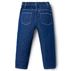 Babyhug Denim Full Length Washed Jeans With Stretch - Navy Blue