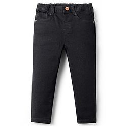 Babyhug Denim Full Length Washed Jeans With Stretch - Navy Blue