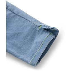 Babyhug Solid Color Denim Capri with Stretch - Navy Blue