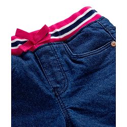 Babyhug Denim Washed Capri - Navy Blue