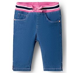 Babyhug Denim Washed Capri - Navy Blue