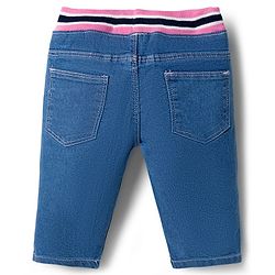 Babyhug Denim Washed Capri - Navy Blue
