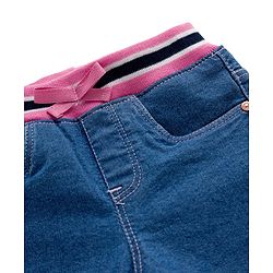 Babyhug Denim Washed Capri - Navy Blue