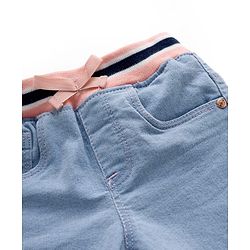 Babyhug Denim Washed Capri - Navy Blue