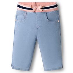 Babyhug Denim Washed Capri - Navy Blue