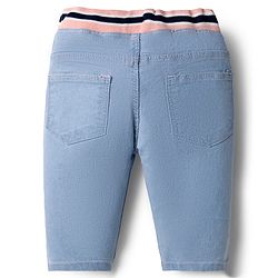 Babyhug Denim Washed Capri - Navy Blue