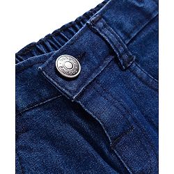 Babyhug Denim Full Length Washed Jeans With Stretch - Navy Blue