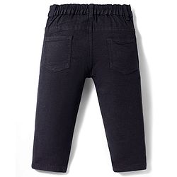 Babyhug Denim Full Length Washed Jeans With Stretch - Navy Blue