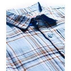 Babyhug Cotton Woven Full Sleeves Checkered Shirt & Pant Set - Blue & Khaki