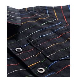 Babyhug Cotton Woven Full Sleeves Striped Shirt & Trouser Set - Black