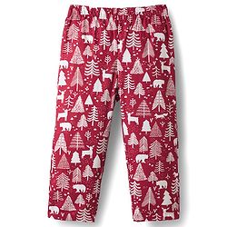 Babyhug Cotton Woven Full Sleeves Co-ords Night Suit With  Tree Print - Maroon