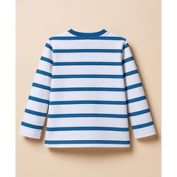 Babyhug 100% Cotton Single Jersey Knit Full Sleeves T-Shirt With Vehicle Print - Navy Blue