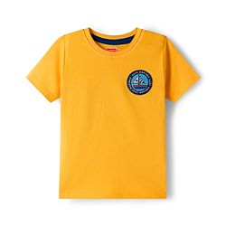 Babyhug 100% Cotton Knit Half Sleeves T-Shirts With Nautical Theme Print Pack of 3 - Yellow Red & Blue