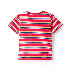 Babyhug 100% Cotton Knit Half Sleeves T-Shirts With Nautical Theme Print Pack of 3 - Yellow Red & Blue