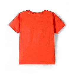 Babyhug 100% Cotton Knit Half Sleeves T-Shirts With Animal Print Pack of 3 - Blue Orange & Yellow