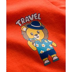 Babyhug 100% Cotton Knit Half Sleeves T-Shirts With Animal Print Pack of 3 - Blue Orange & Yellow