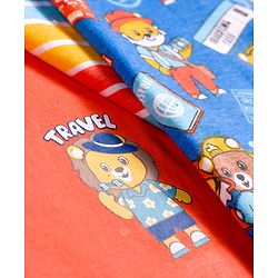 Babyhug 100% Cotton Knit Half Sleeves T-Shirts With Animal Print Pack of 3 - Blue Orange & Yellow