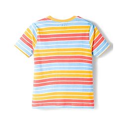 Babyhug 100% Cotton Knit Half Sleeves T-Shirts With Animal Print Pack of 3 - Blue Orange & Yellow