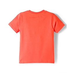 Babyhug 100% Cotton Knit Half Sleeves T-Shirts With Animal Print Pack of 3 - Blue Orange & Yellow