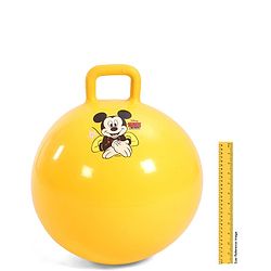 Babyhug Disney HOP Ball 58 cm - Yellow| Bounce Rubber Hop Ball| Jumping & Bouncing Ball For Boys Girls| Indoor & Outdoor Activity Toy| Best Activity Gift For Kids| BIS Certified| 45kg Weight Capacity