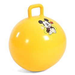 Babyhug Disney HOP Ball 58 cm - Yellow| Bounce Rubber Hop Ball| Jumping & Bouncing Ball For Boys Girls| Indoor & Outdoor Activity Toy| Best Activity Gift For Kids| BIS Certified| 45kg Weight Capacity