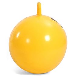 Babyhug Disney HOP Ball 58 cm - Yellow| Bounce Rubber Hop Ball| Jumping & Bouncing Ball For Boys Girls| Indoor & Outdoor Activity Toy| Best Activity Gift For Kids| BIS Certified| 45kg Weight Capacity