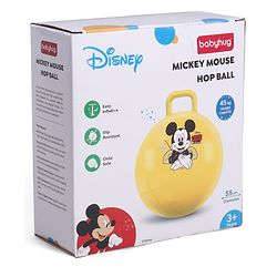 Babyhug Disney HOP Ball 58 cm - Yellow| Bounce Rubber Hop Ball| Jumping & Bouncing Ball For Boys Girls| Indoor & Outdoor Activity Toy| Best Activity Gift For Kids| BIS Certified| 45kg Weight Capacity