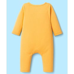 Babyhug 100% Cotton Knit Full Sleeves Romper With Vehicle Print Pack of 2 - Yellow & White