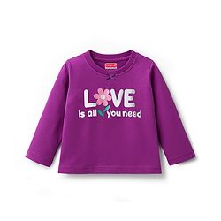 Babyhug Cotton Knit Full Sleeves Night Suit With Floral Print - Purple