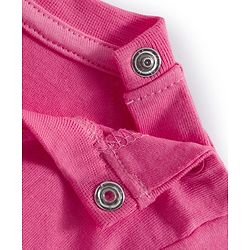 Babyhug Cotton Knit Full Sleeves Night Suit With Text & Heart Print - Pink