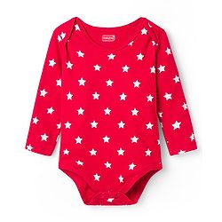 Babyhug 100% Cotton Knit Full Sleeves Striped Onesies with Star Print Pack of 3 - Multicolor