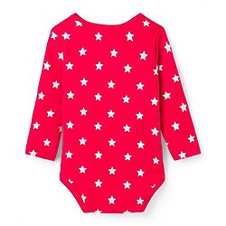 Babyhug 100% Cotton Knit Full Sleeves Striped Onesies with Star Print Pack of 3 - Multicolor