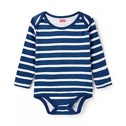 Babyhug 100% Cotton Knit Full Sleeves Striped Onesies with Star Print Pack of 3 - Multicolor