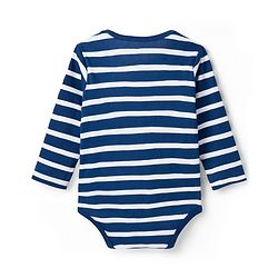 Babyhug 100% Cotton Knit Full Sleeves Striped Onesies with Star Print Pack of 3 - Multicolor