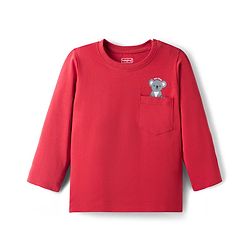 Babyhug 100 % Cotton Knit Full Sleeves T-Shirt with Stripes & Animal Print Pack of 3 - Red & Navy Blue