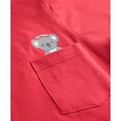 Babyhug 100 % Cotton Knit Full Sleeves T-Shirt with Stripes & Animal Print Pack of 3 - Red & Navy Blue