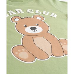 Babyhug 100% Cotton Full Sleeves T-Shirt With Animal Print - Olive Green