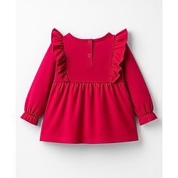 Babyhug 100% Cotton Knit Full Sleeves Solid Top - Red
