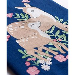 Babyhug 100% Cotton Single Jersey Knit Full Sleeves T-Shirt With Floral & Animal Print Pack Of 3 - Navy Blue Pink & White