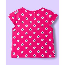 Babyhug 100% Cotton Knit Half Sleeves T-Shirts with Floral & Butterfly Print Pack of 5 - Multicolor