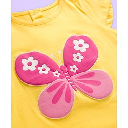 Babyhug 100% Cotton Knit Half Sleeves T-Shirts with Floral & Butterfly Print Pack of 5 - Multicolor